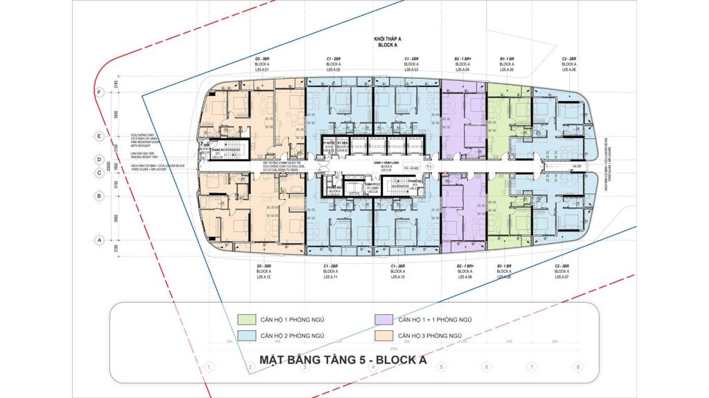 mặt bằng tâng căn hộ the meridian