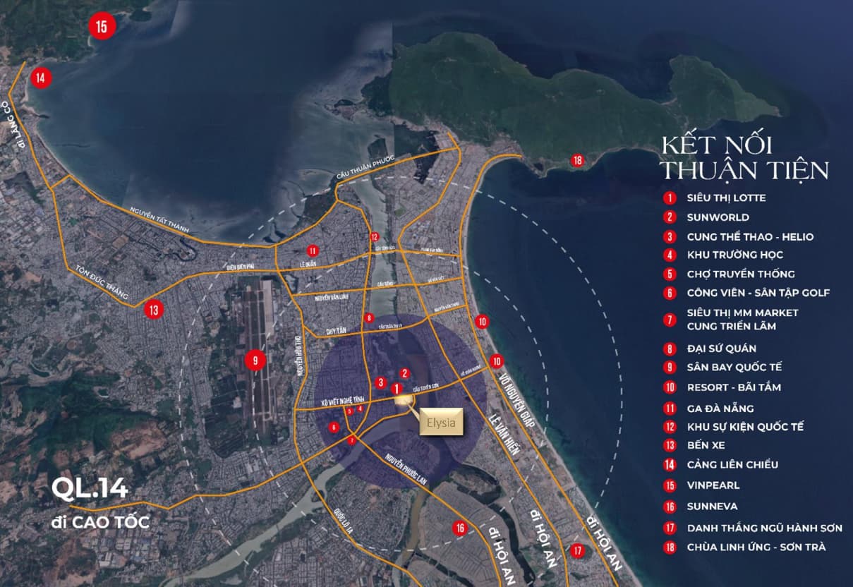 vị trí the meridian elysia complex