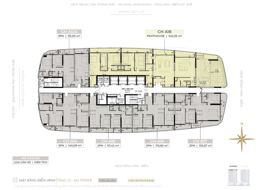 Penthouse The Meridian Tầng 25 M2 Tower: Căn Hộ 342,32m² Độc Nhất Với Hồ Bơi Riêng Tư Trong Nhà – Biểu Tượng Sống Đẳng Cấp Bên Sông Hàn, Đà Nẵng